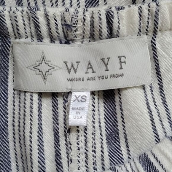 WAYF Blue White Pullover Striped Off the Shoulder Blouse Top Size XS Made in USA - Picture 14 of 16
